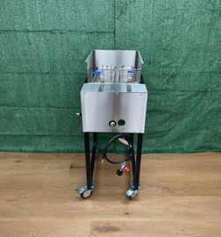 Freidora De 2 Canastas | Incluye 2 Canastas Y Manguera Con Regulador | 2 Basket Deep Fryer |