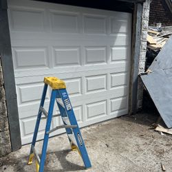 White 8x7 Garage Door Brand New Hollow 