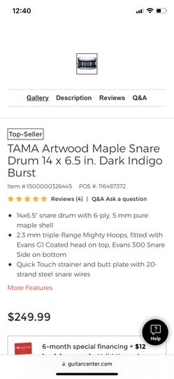 Tarola Tama Snare Drums