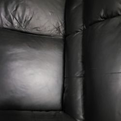 Leather Love Seat  Minor Wear And Tear 