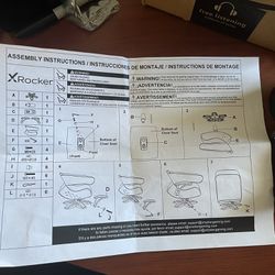 xRocker chair instructions (original)