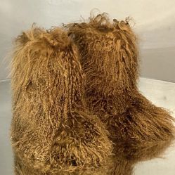 Brown Real Fur Boots  Sizes 6-12