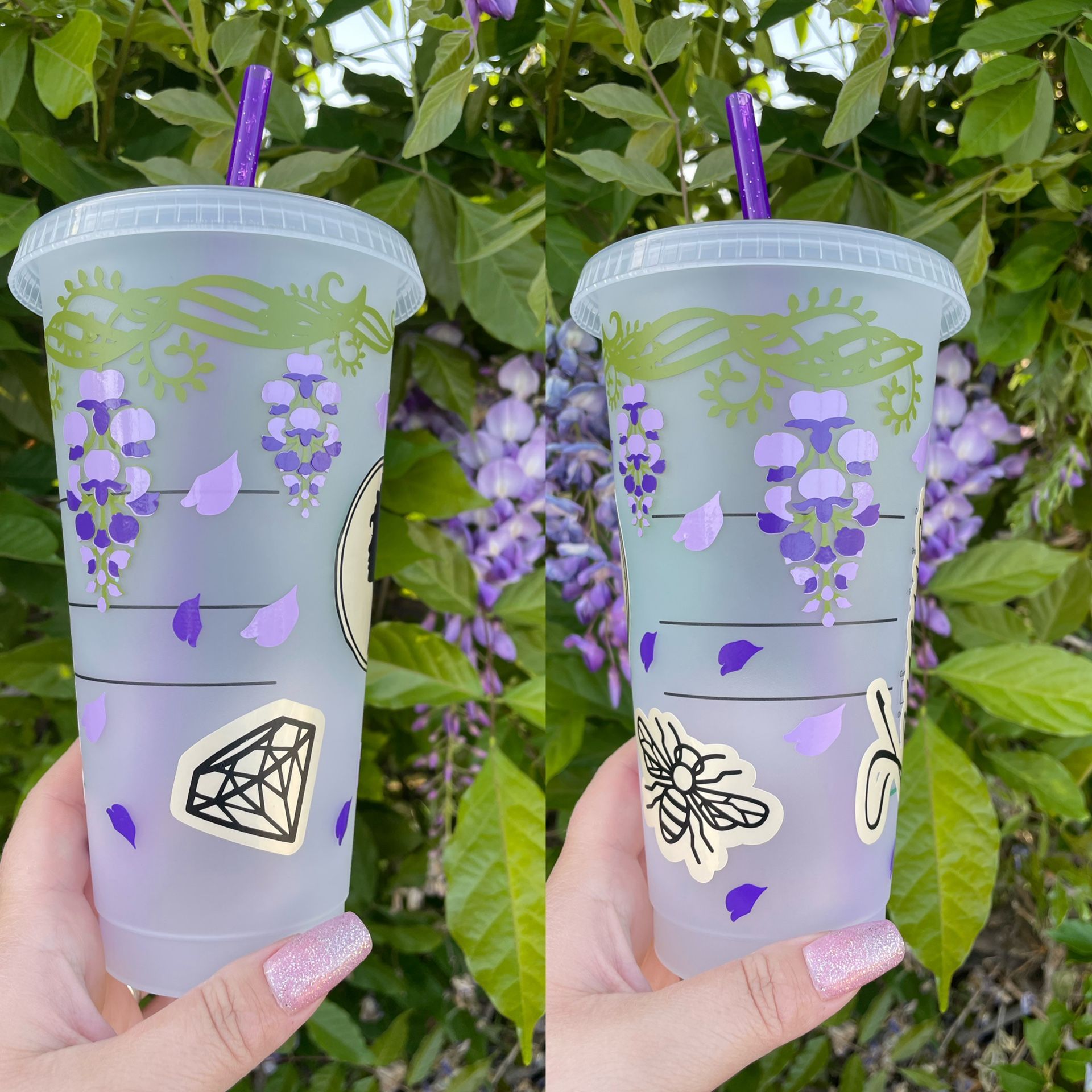 Custom Starbucks Cold Cup with Straw – B. Rose Boutique