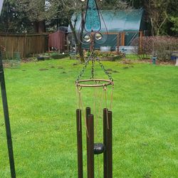 Beautiful Glass Cross Windchime