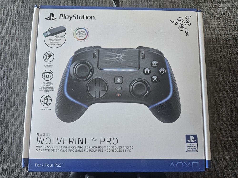 Razer Wolverine V2 Pro Wireless PS5 Controller, Mecha-Tactile Buttons