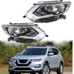 munirater LH y RH Faros delanteros halógenos de repuesto  para Nissan Rogue 2017 - 2019