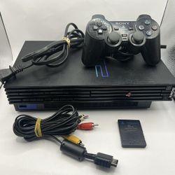 PlayStation 2 PS2 Fat Console Bundle SCPH-- Tested W/+ Controller tested