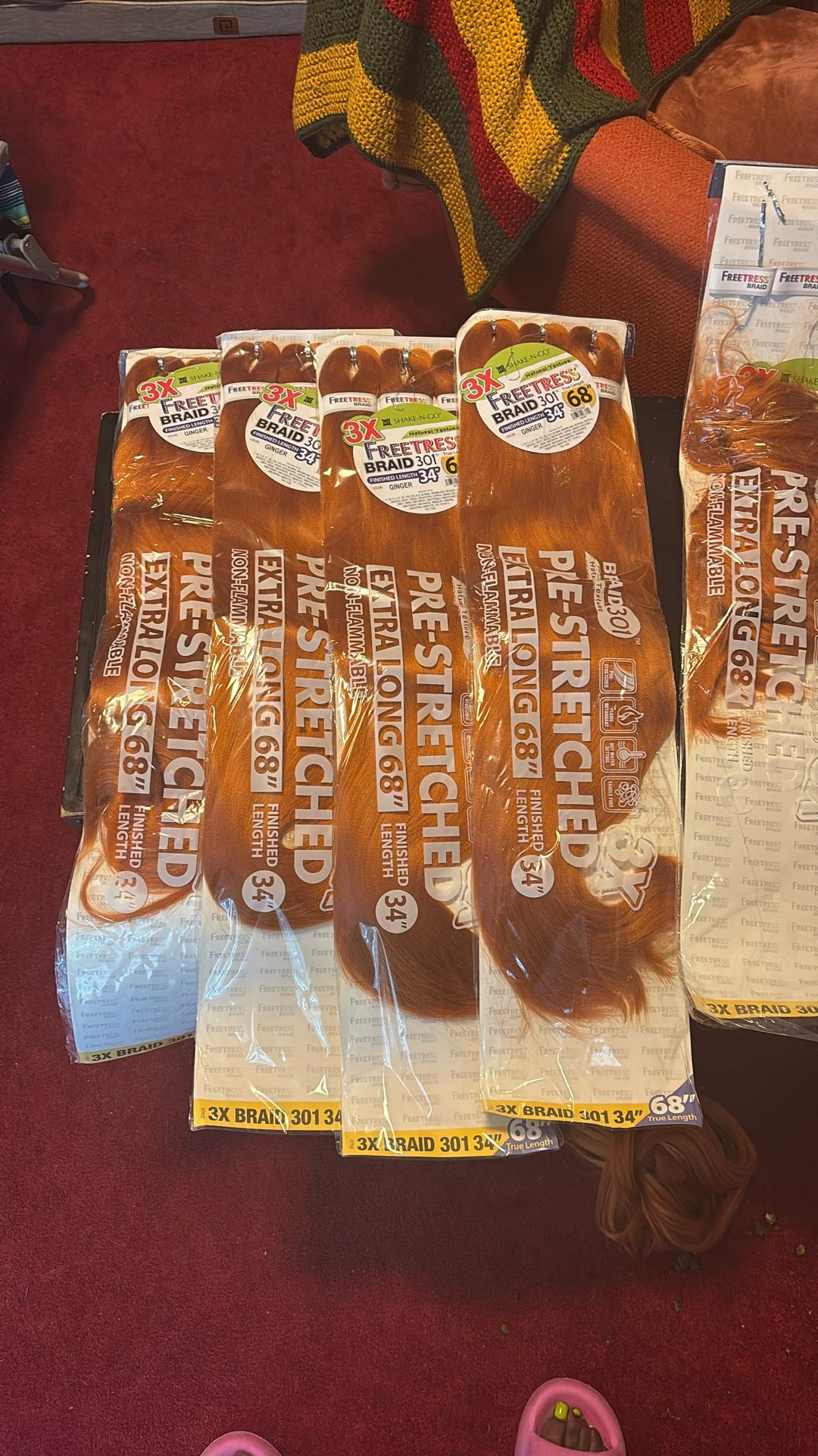 Ginger Color Braiding Hair 4pks