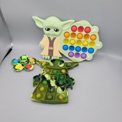 Star Wars Baby Yoda Fidget Pop It Sensory Toy Bundle
