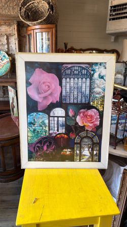 Listed artist mixed media 24 by 19