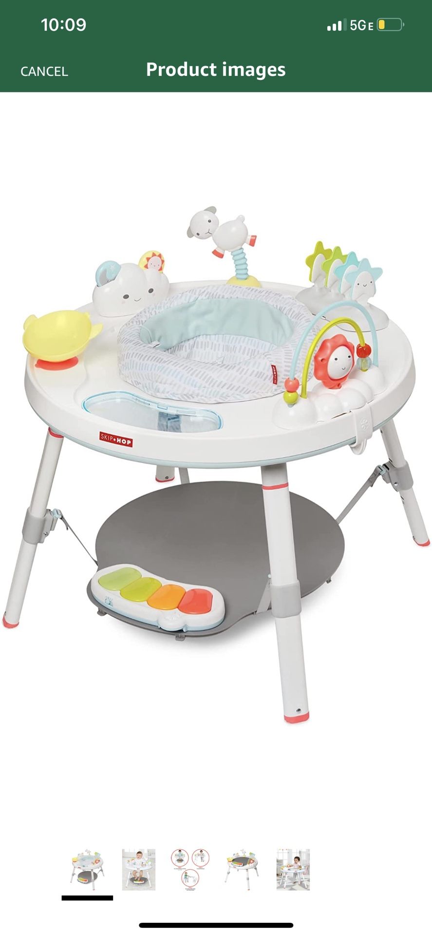 Skip Hop Baby Activity Center: Interactive Play Center with 3 Stage Grow with Me Functionality, 4mo+, Silver Lining Cloud Baby toys