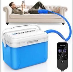 ONLYCARE Máquina de hielo para rodilla después de la cirugía, máquina Máquina de terapia de hielo con temporizador de programa con bomba silenciosa, a