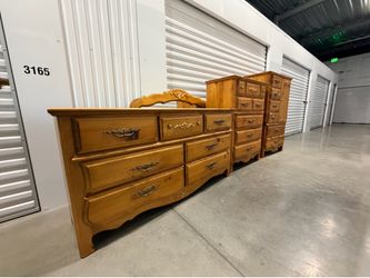 3-Piece Pine Bedroom Dresser Set solid pieces