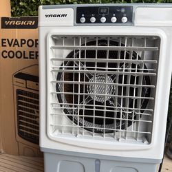 Evaporative Cooler, VAGKRI 2100CFM Air Cooler, 120°Oscillation Swamp Cooler