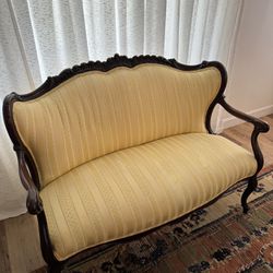 Antique Yellow Chair/Loveseat