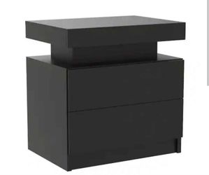 Modern Night Stand for Bedroom Bedside Table with 2 Wood Drawers
