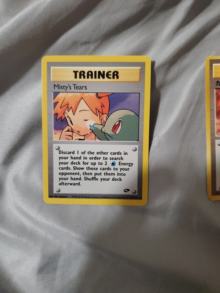 Vintage Misty Pokemon Trainer Cards