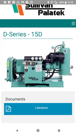 Sullivan palatek 15D compressor