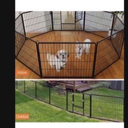 8 PANEL 24” TALL HEAVY DUTY DOG PLAYPEN NEW