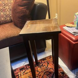 Solid wood end table