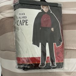Black Collared Cap Halloween Costume