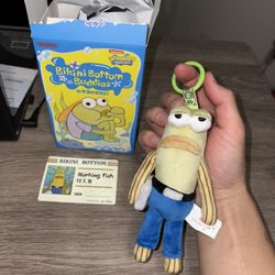AUTHENTIC POPMART Bikini Bottom Buddies Series Plush Pendant Working Fish