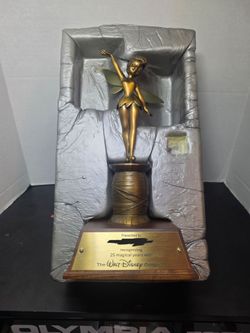 Tinker Bell  Disney Cast Member 25 Years Service Award Bronze Statue Figure