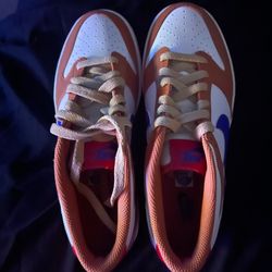 Orange and White Boys Nike Shoes