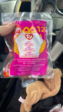 1993 Chip The Cat Mcdonalds Teenie Beanie Baby 