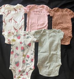 Baby Girl 0-3 Month Onesie Bundle