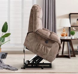 36.6" Wide Classic and Overstuffed Soft Heavy Duty Power Lift Assist Recliner