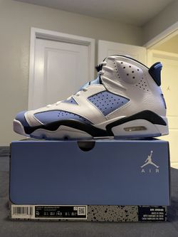 Air Jordan 6 Retro UNC White Sz 10