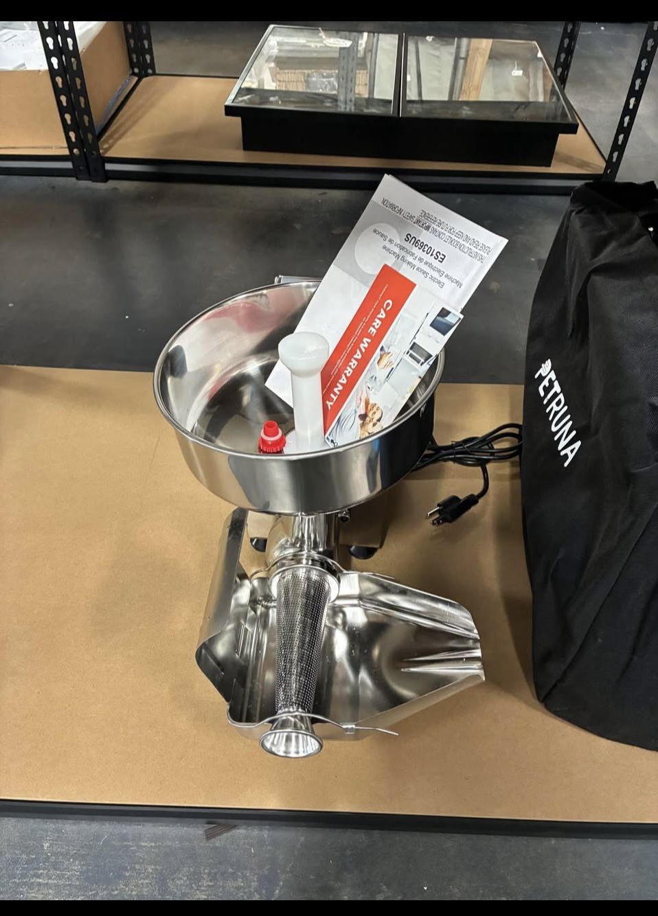 New COSTWAY 450W Electric Tomato Strainer Machine, 110-120V Commercial Grade Stainless Steel Saucer