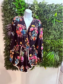 Black floral romper
