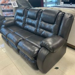 [SPECIAL] Vacherie Black Reclining Sofa