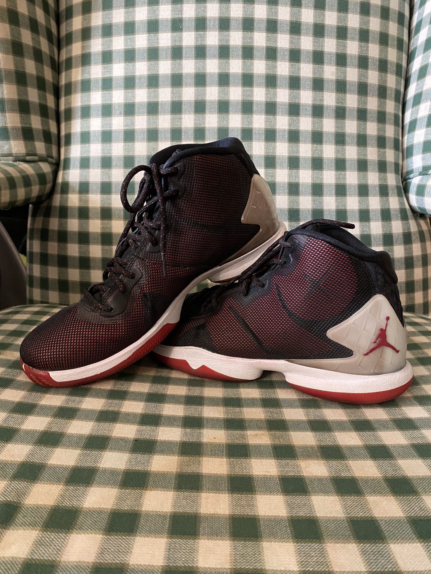 Jordan Super.Fly 4 Black/Gym Red-White Style Mens 8