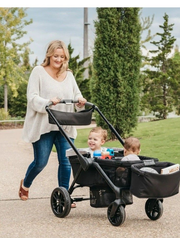 Monbebe Everyday Outings Wagon Stroller, Cobblestone Grey, Toddler, Unisex