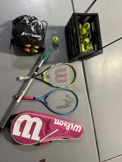 JR TENNIS Kit- Balls, Racquets And Spinner For Training 