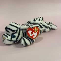 1996 Vintage Ty Beanie Baby Blizzard the White Tiger Excellent Condition 9* N