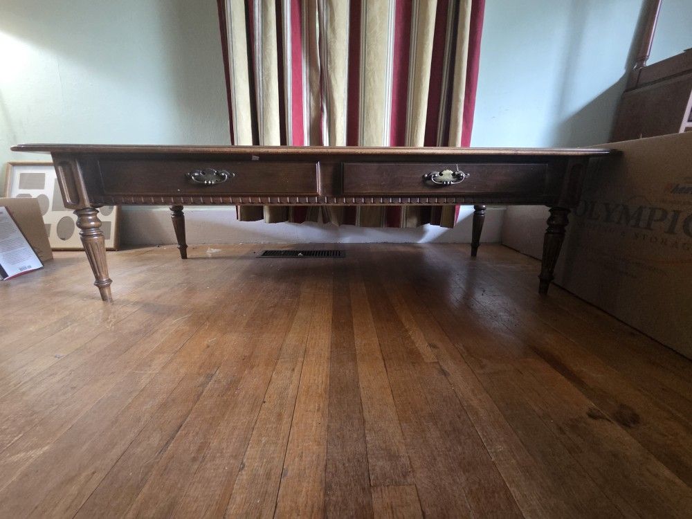 Vintage Ethan Allen 2 Drawer Coffee Table