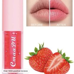 2 Strawberry Fruit Flavor Moisturizing Color Changing Lip Glaze