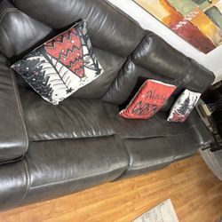 Electric Recliner Sofa Faux Leather. Price Including Delivery 