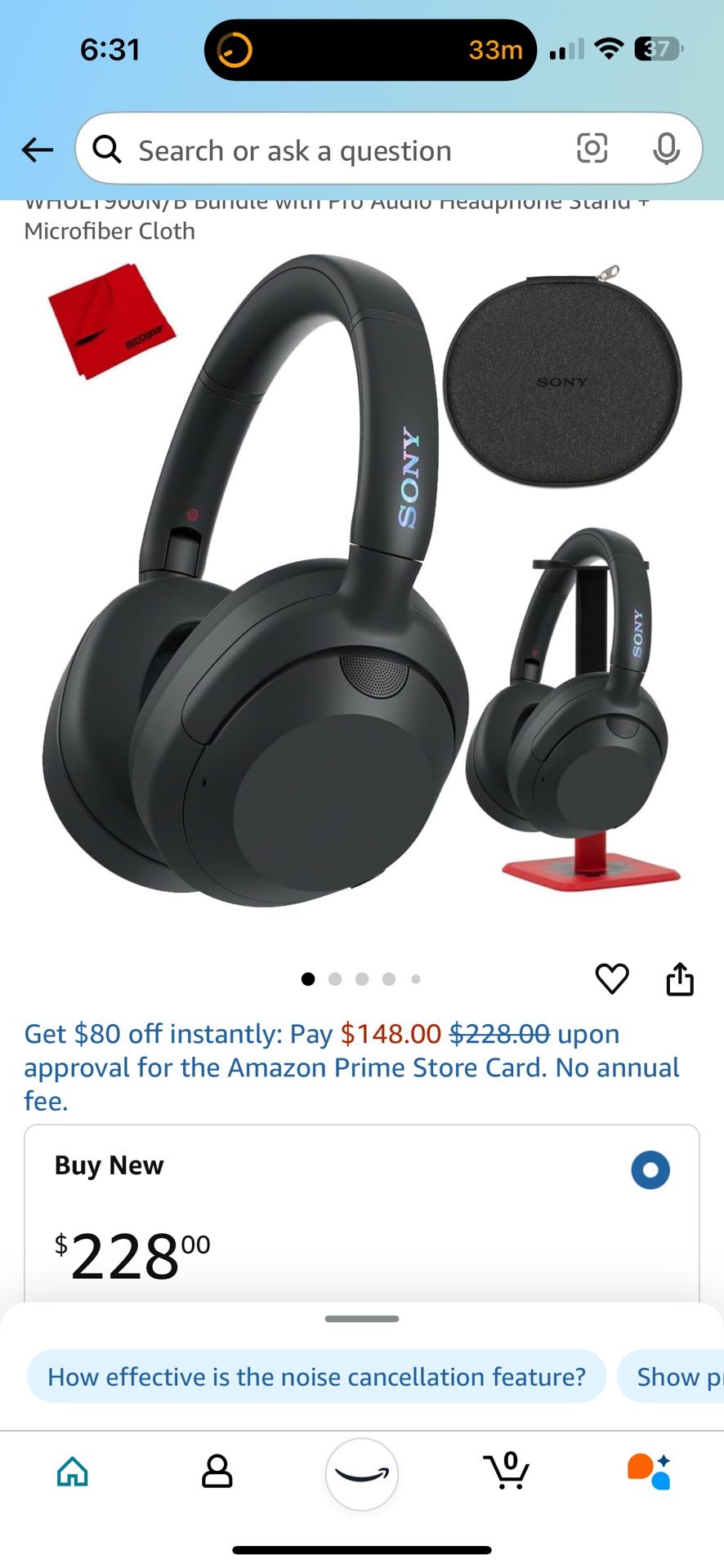 Sony ULT WEAR Wireless Noise Canceling Headphones