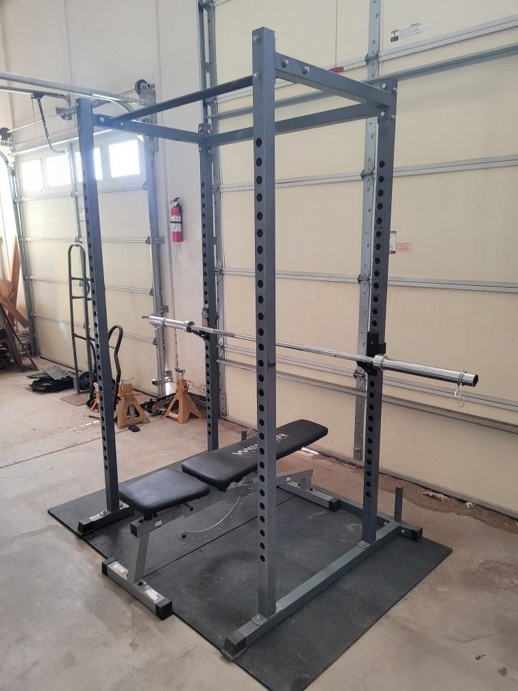 Workout Bench And Weights