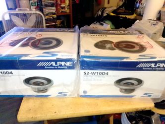I have Two Of Them Only Brand New Alpine S Series S2-W10D4 10" High Performance Subwoofer Dual Voice Coil 600 Watts RMS Power 1800 Watts Peak Power Ea