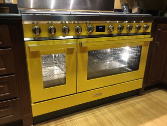 Smeg 48” dual fuel range CPF48UFMYW