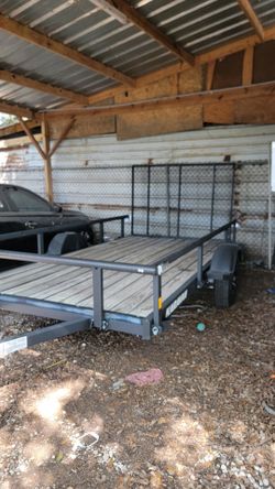 6 ft. x 12 ft. Wood Floor Utility Trailer Kit w/ Patented Pivot Down Rail System