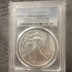 2024 - W American Silver Eagle $1 PCGS  MS 70