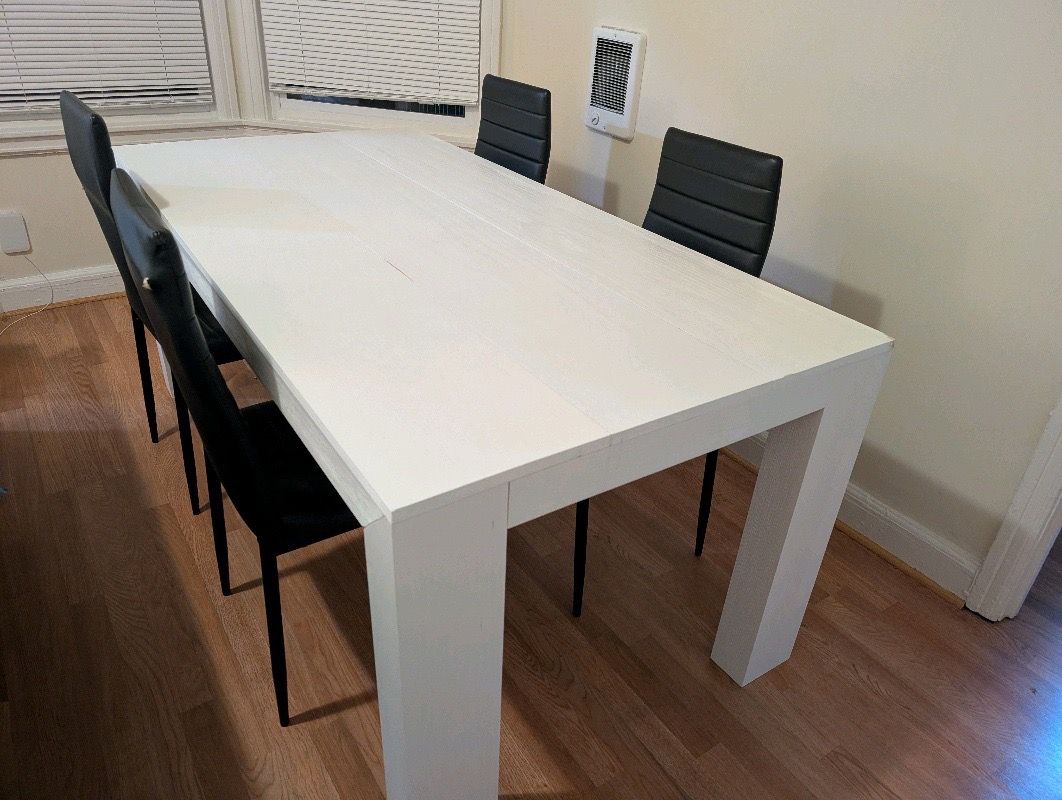 White dinning table 6x3ft