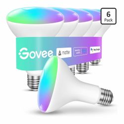 Govee Smart Light Bulbs, 1200 Lumens Dimmable BR30 Bulbs